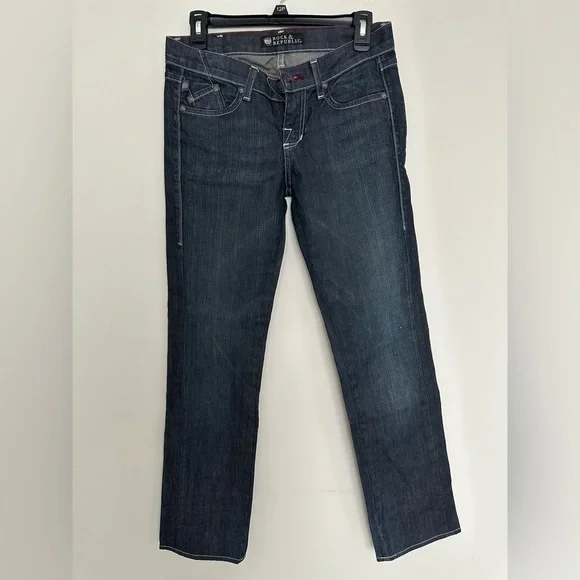 Womens Rock and Republic black denim jeans velvet pocket - Picture 2 of 6